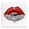 Stupell Industries Red Glam Lips with Gemstones Wall Plaque Art